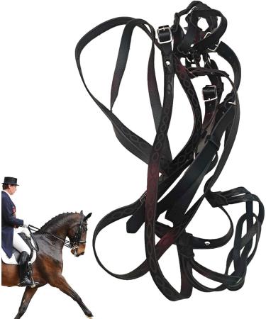 Adjustable Horse Halter - Heavy Duty Tied Halter Adjustable Horse Safety Halter Padded Nylon Colorful Comfortable Horse Halter for Horse Care Training Equestrian Dalian Black - Buy Online on GoSupps.com