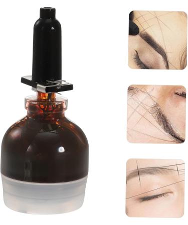 Angoily String Ink Line Box Ink Line Ruler Brow Line for Women Eyebrow Ruler Eyebrow Mapping Bottled Vial 6.5x2.6cm Brown - Buy Online on GoSupps.com