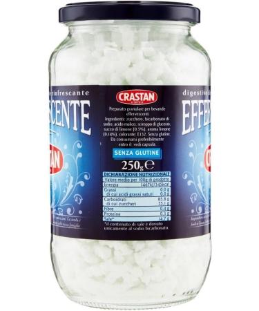 Crastan Effervescente Antacid Granules with Lemon Juice 7.8oz Glass Jar - Italian Import - Buy Online on GoSupps.com