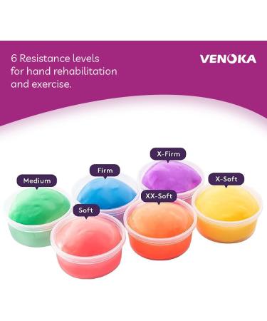 Therapy Putty for Kids & Adults - Stress Relief & Hand Therapy Kit - 6 Strengths | 3 oz Each - Ideal for Rehabilitation & Exercise - Buy Online on GoSupps.com