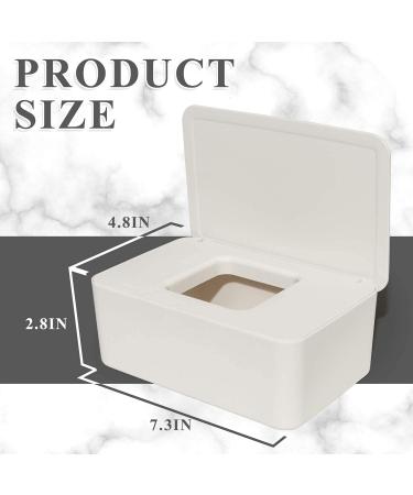 Gonioa Baby Wipes Dispenser | White Baby Wipes Case & Holder | Keeps Diaper Wipes Fresh | Easy Open & Close Container with Non-Slip Feet - Buy Online on GoSupps.com