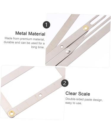 Mipcase Eyebrow Scale Makeup Tools Eyebrow Stencil Eyebrow Measurement Tool Adjustable Second Generation Set 1 count (Pack of 1) Silver - Buy Online on GoSupps.com