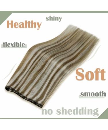 LAAVOO 50g Micro Tressen Real Hair Extensions - Brown Highlights & Blonde Micro Weft - 12 Eze Weft Remy Human Hair #P8/60 - Buy Online on GoSupps.com