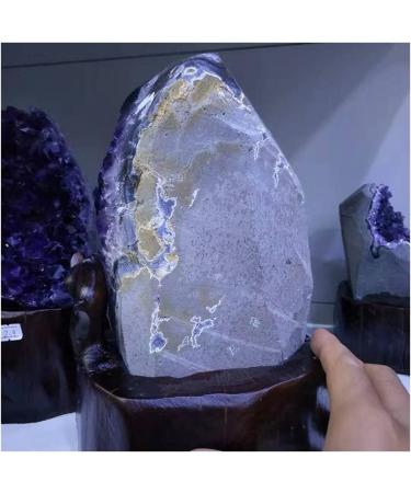 Room Decoration Very Beautiful Natural Uruguay Purple Amethyst Amethyst Quartz Quartz Crystal+Stand 750g - Buy Online on GoSupps.com