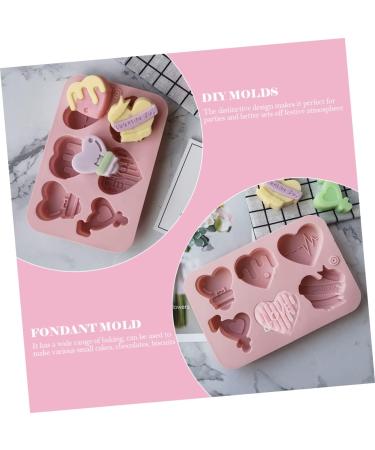 Alipis 2pcs Heart Chocolate Mold DIY Candle Mould Heart Shaped Dessert Mold Tray Mousse Pink - Buy Online on GoSupps.com