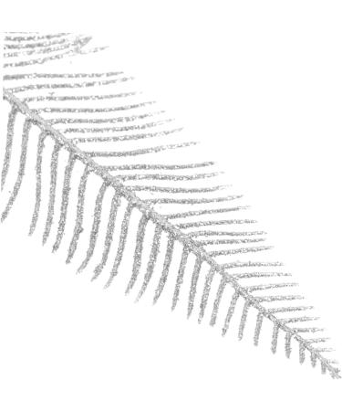 HOMSFOU Artificial Leaf 10pcs Powder Glitter Christmas Picks Christmas Leaves Artificial Leaves Stems Branches Twigs Xmas Bouquet Stem Faux Leaves Christmas Tree Plastic Crafting Supplies Silver 40X8CM - Buy Online on GoSupps.com