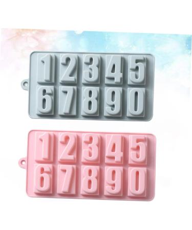 PRETYZOOM Cake Stencils Number Chocolate Mold Candle Silicone Mold Molde De para Chocolate para Chocolate De Chocolate Molds Ice Cube Mold Soap Mold Handmade Soap Happy Birthday - Buy Online on GoSupps.com