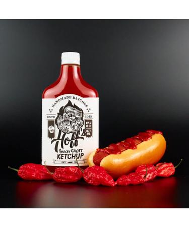 Hoff and Pepper Smoken Ghost Ketchup - Handmade in Tennessee, with Ghost Pepper, Jalapeno, Habanero, and Chipotle - No High Fructose Corn Syrup - Buy Online on GoSupps.com