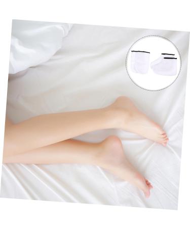 minkissy 2 Pairs Leather Horn Boots Kit Hand Mitts for Paraffin Nail Paraffin Wax Hand Bath Light Soap Peel Gel Manicure Gloves Thickened Foot Covers White Lotion Keep Warm Polyester Lining 16x25cm White - Buy Online on GoSupps.com