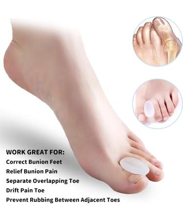 12 Set Silicone Gel Toe Spreaders - Soft & Comfortable Toe Separators for Hallux Valgus Overlapping Toes & Corns - Includes S M & L Sizes - Buy Online on GoSupps.com