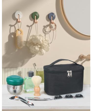Buy Premium Shaving Kit Bag - Manual Razor & Beard Trimming Organizer for Men | Travel Accessories (Black - Buy Online on GoSupps.com
