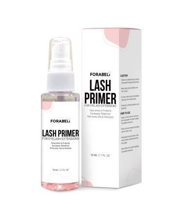 Lash Primer Rose for Eyelash Extensions 50 ml Forabeli/Increase Adhesive Bonding Power for Better Retention | Protein Oil Remover |Pre Treatment for Individual Semi Permanent Extension Glue Supplies