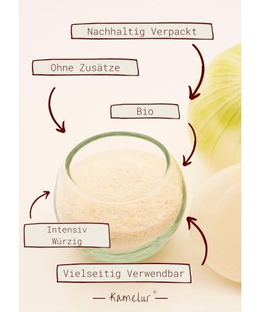  Kamelur 250 g organic onion dried and ground - high quality organic onion powder no additives - in biodegradable packaging - Buy Online on GoSupps.com