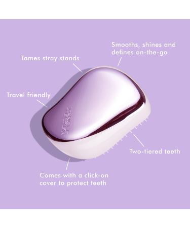 Tangle Teezer Compact Styler Detangling Hairbrush - Lilac Gleam Purple | Ideal for Wet & Dry Hair | Perfect for Travel & On-The-Go - Buy Online on GoSupps.com