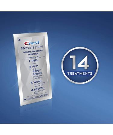 Crest 3D Whitestrips Arctic Mint Teeth Whitening Strip Kit with Tube of Flavor Serum 28 Strips (14 Count Pack) - Buy Online on GoSupps.com
