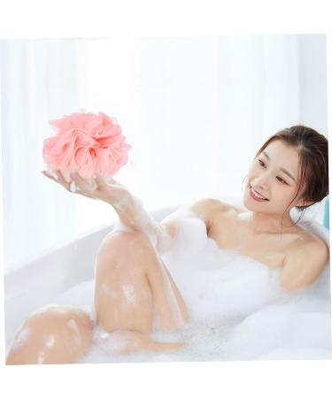 Housoutil 3 Sets Bath Sponge Set - Exfoliating Towel & Shower Pouf for Deep Cleaning - Buy Bathing Accessories Online - Rayon Pink - Buy Online on GoSupps.com