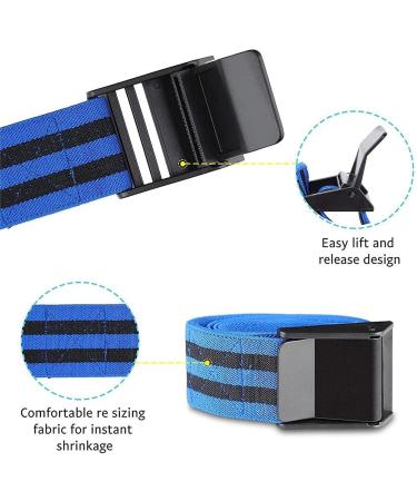 Isesuch Blood Flow Restriction Bands 2PCS - Arm & Leg Occlusion Straps for Muscle Training - Blue/Black 60cm - Buy Online on GoSupps.com