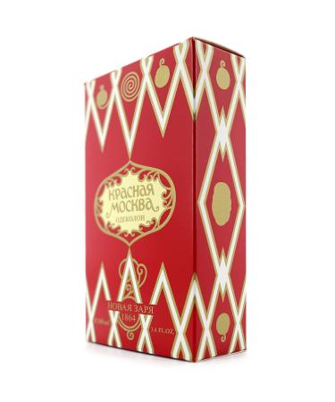 Krasnaya Moskva Red Moscow Cologne Glass Bottle by Novaya Zarya US Imported Seller - 100 ml - 3.4 fl oz - Fresh Floral Scents - Best Gift for Him - Buy Online on GoSupps.com