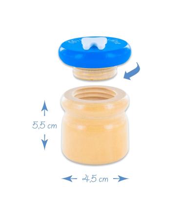 ZWEN Milk Tooth Box - Wooden Screw Cap Tweezers & Tooth Fairy Letter - E-Book Included | Perfect for Boys & Girls (Blue) - Buy Online on GoSupps.com