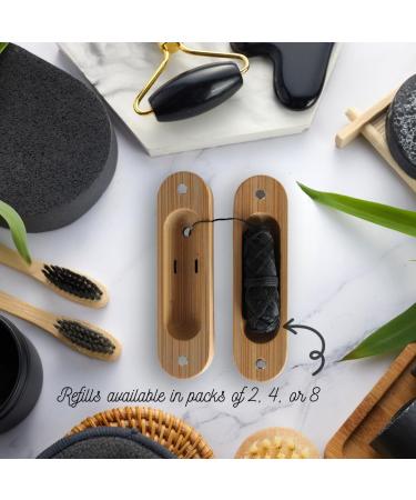 Charcoal Dental Floss with Bamboo Holder - Mint Flavor | Eco-Friendly Dental Care | Ship Internationally - Buy Online on GoSupps.com
