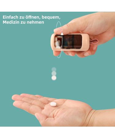 Travel Pill Box - Compact Vitamin Organizer for On-the-Go Dosing | Fresh Green & Minimalist White Design - Buy Online on GoSupps.com