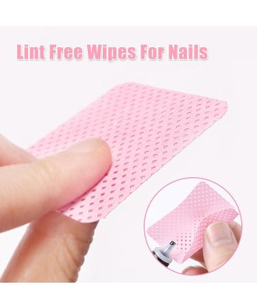 Qufiiry 300 Lint-Free Nail Towels & Cotton Pads - Perfect for Gel Nail Polish Removal (Pink) - Buy Online on GoSupps.com