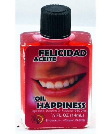 12 Pieces BRYBRADAN Happiness Spiritual Oil FELICIDAD ACEITE ESPIRITUAL -1/2 FL OZ 14.7ML HAPPINESS 12