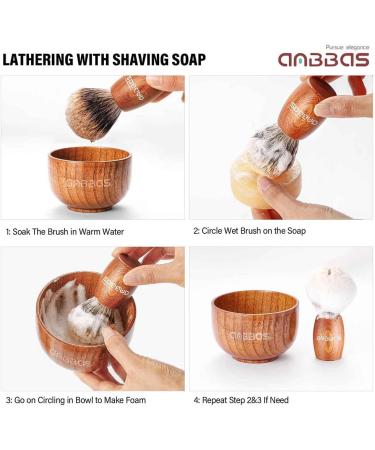 Anbbas Men's Pure Badger Hair Shaving Brush - Manchurian Ash Wood Handle - Buy Online on GoSupps.com