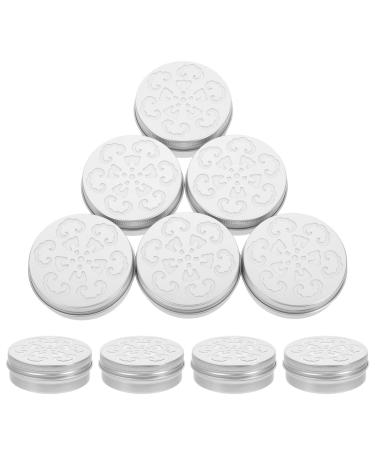 Ipetboom 10pcs Hollow Threaded Aluminum Box Home Diffusers Tin for Home Air Fresher Dog Work Freshener Spiral Silver 3