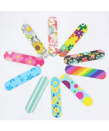 100 Mini Floral Nail Files Buffers - Nail Buffering Files for Manicure Pedicure - Buy Online on GoSupps.com