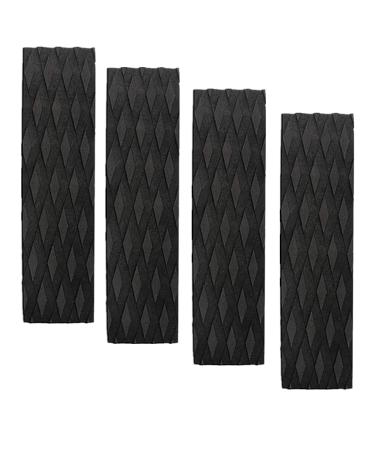 Surfboard Traction Pads, 4Pieces Black Surfing Front Traction Anti-Slip Pad for Surfboards, Skimboards, Shortboards, Longboards and Kayak