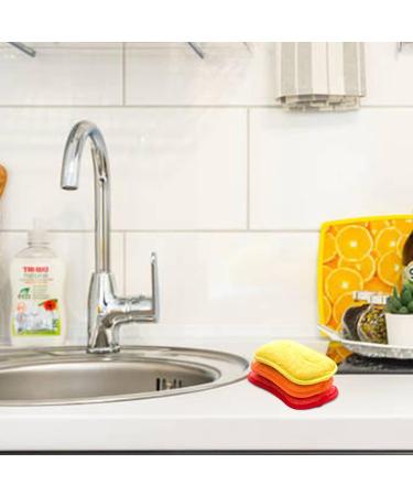 Antibacterial Microfiber Cleaning Sponges - 5 Pack | Ultra-Absorbent & Durable Dishwashing Sponges for Effortless Cleaning | International Shipping Available - Buy Online on GoSupps.com