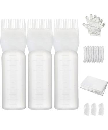 Scalp Oil Applicator | 160ml Hair Oiling Applicator Bottle | Lightweight Oil Bottle Oil Applicator for Hair Dye Scalp Massage Comb for Hair Dyeing White - Buy Online on GoSupps.com