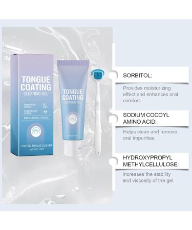 Yuecjian Tongue Cleaner for Adults Mouth Gel Tongue Gel with Scraper Ergonomic Repair Kit Oral Care for Gums Breath Teeth Daily at Home or Travel - Buy Online on GoSupps.com