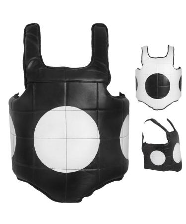ROAR Boxing Chest Guard MMA Mixed Martial Arts Rib Body Armour Taekwondo Protector White/Black Senior