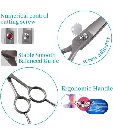 FOGOSP 4.5 Curved Dog Scissors for Small Dog Grooming - Round Tip Professional Trimmer for Face, Paws, Ears - Gray Shears - Buy Online on GoSupps.com