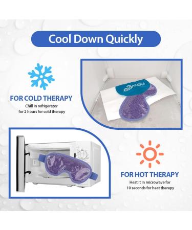 NEWGO Cooling Eye Mask for Puffy Eyes - Hot Cold Therapy Gel - Migraine Headache Relief - Dark Circles & Dry Eyes - Sinus Pain - Violet Blue - Buy Online on GoSupps.com