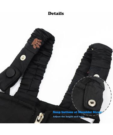 Kids Snowsuit Winter Hooded Down Jacket + Snow Bib Pants 2PCS | Fashionable & Lightweight Ski Suit for Toddler 18-24 Months - Black - Buy Online on GoSupps.com