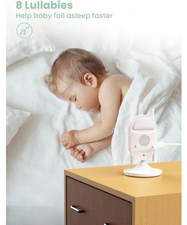 YOTON Baby Monitor with Infrared Night Vision, 2.4-inch Screen, Digital Surveillance Camera, Audio VOX Mode, Temperature Sensor, 8 Lullabies - Indoor 480P - Buy Online on GoSupps.com