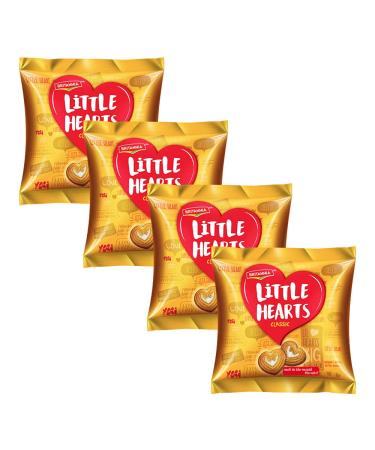 Britannia Little Hearts Biscuits 2.6oz (75g) - Biscuit de Patits Coeurs - Soft and Delicious Biscuits - Kids Favorite Cookies - Suitable for Vegetarians (Pack of 4) Little Hearts 75g 2.64 Ounce (Pack of 4)