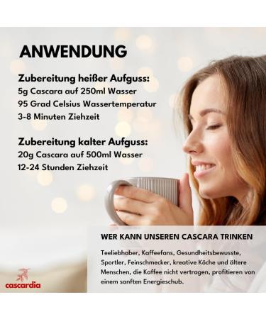 Cascardia Cascara Cherry Tea - Rich in Antioxidants Vitamins and Superfood Properties - Fruity Tea with Natural Caffeine for Energy and Refreshment (125g) - Perfect Alternative to Coffee - Buy Online on GoSupps.com