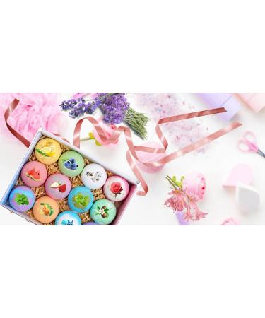 12 PCs Bath Balls - Perfect Gifts for Women Kids & Moms | Foam Bath Additives for Birthdays Christmas & Valentine's Day - Buy Online on GoSupps.com