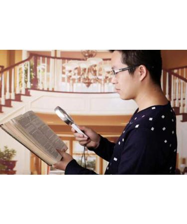 Professional Led Magnifier 10x Magnifier Handheld with 6 Led Lights Reading Double Glass Lens for Seniors Read Coins Stamps Map Full of Stars - Buy Online on GoSupps.com