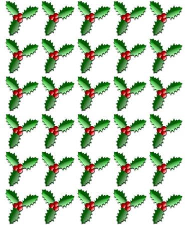 90 X HOLLY & BERRY LEAVES - CHRISTMAS - EDIBLE CUPCAKE CAKE TOPPERS D2 - Buy Online on GoSupps.com