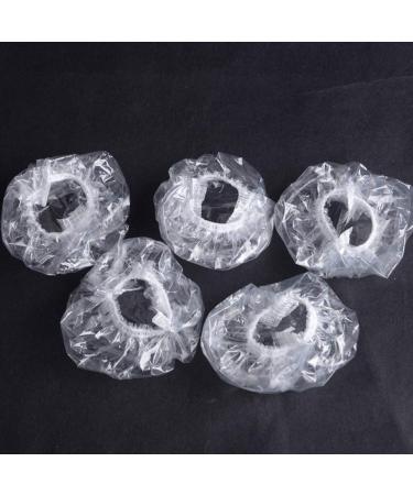 100Pcs Clear Plastic Disposable Elastic Ear Covers - Waterproof Ear Protectors for Hair Dye, Shower, Bathing - Ideal for Home & Salon Use by Women and Men - Buy Online on GoSupps.com