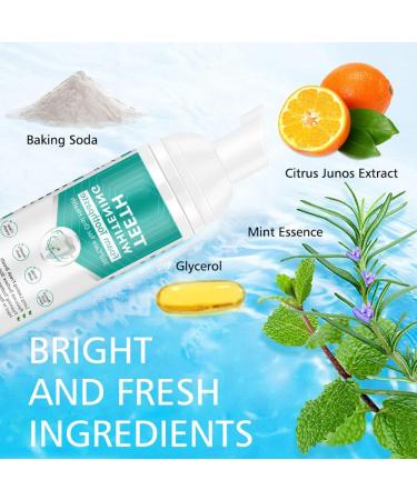 Kids Foam Toothpaste for Electric Toothbrush | Fluoride-Free Natural Formula | Stain Removal & Deep Cleaning | 2PCs x 60ml - Buy Online on GoSupps.com