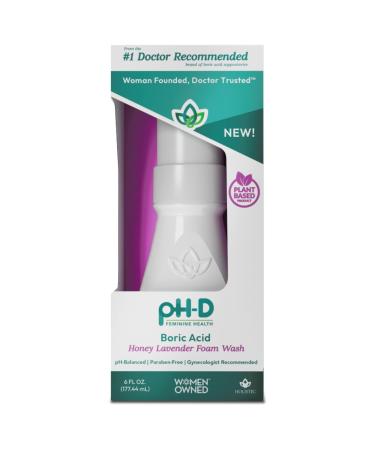 pH-D Feminine Health - Boric Acid Foam Wash - pH-Balanced Paraben-Free and Plant-based (Honey Lavender 6 Fl Oz (Pack of 1)) - Buy Online on GoSupps.com