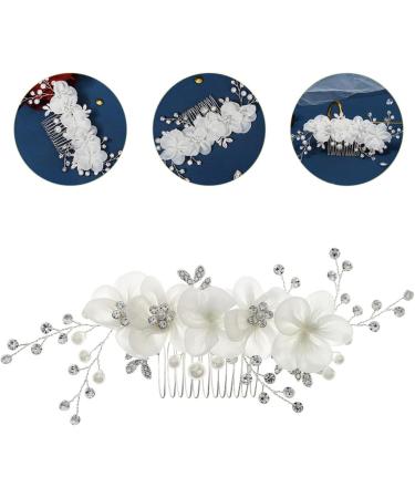 SKISUNO Flower Side Hair Comb Hair Jewels for Women Headwear for Women Rhinestone Hair Comb Bridal Headdress Wedding Hair Comb Wedding Headpiece Tiara Rhinestones Accessories Girl Bride - Buy Online on GoSupps.com