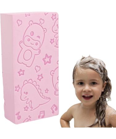 Cute Shapes Shower Sponge | Kids Bath Sponge | Natural and Safe Bath Sponge Reusable Kids Bath Sponge Soft and Absorbent Kids Sponge Cartoon Cleaning Sponge for Children Pink - Buy Online on GoSupps.com