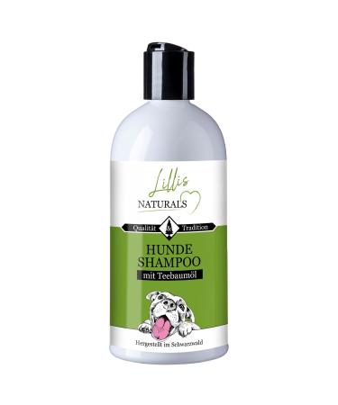 Lilli's dog shampoo 500ml with tea tree oil against unpleasant smells helps with itching and vermin infestation for all dog breeds for shiny fur and well -groomed skin antibacterial tipping lid - Buy Online on GoSupps.com